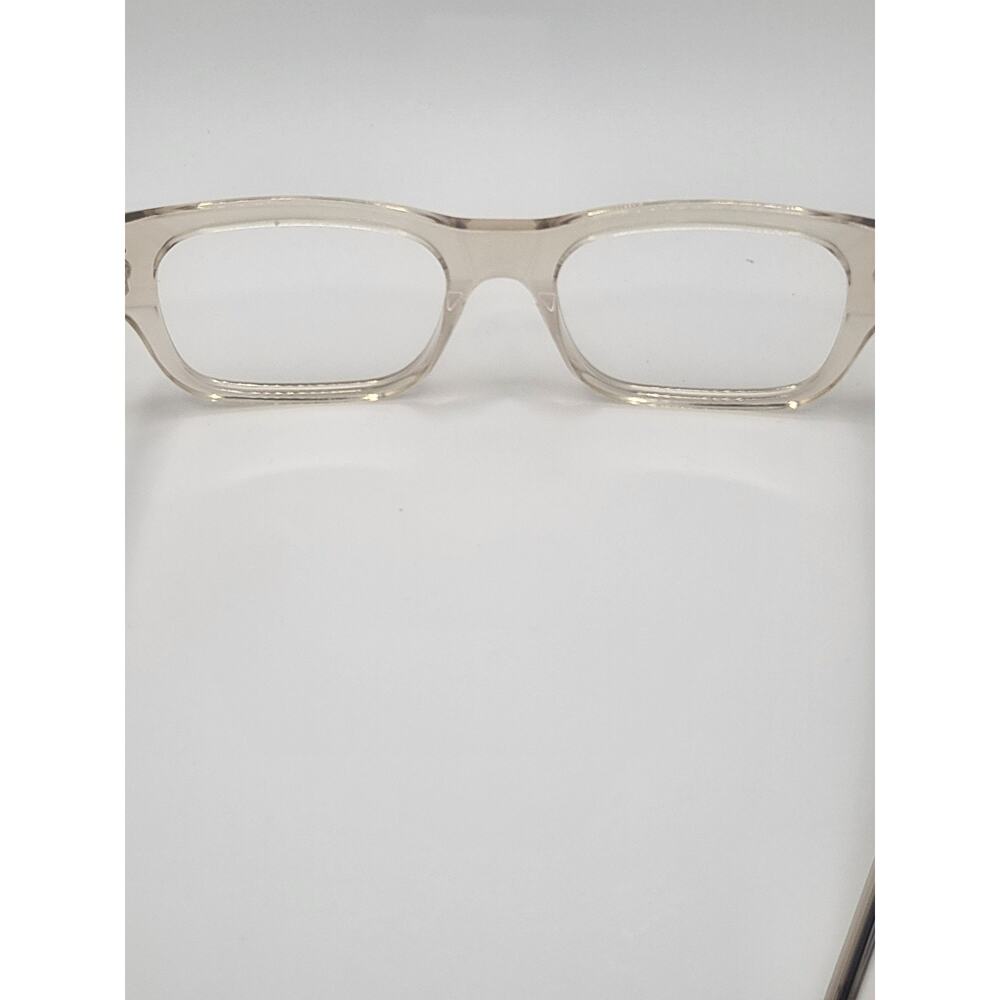 RetroSuperFuture Clear Champagne Flat Metal Non-Prescription Eyeglass Tan Frame - Picture 5 of 8